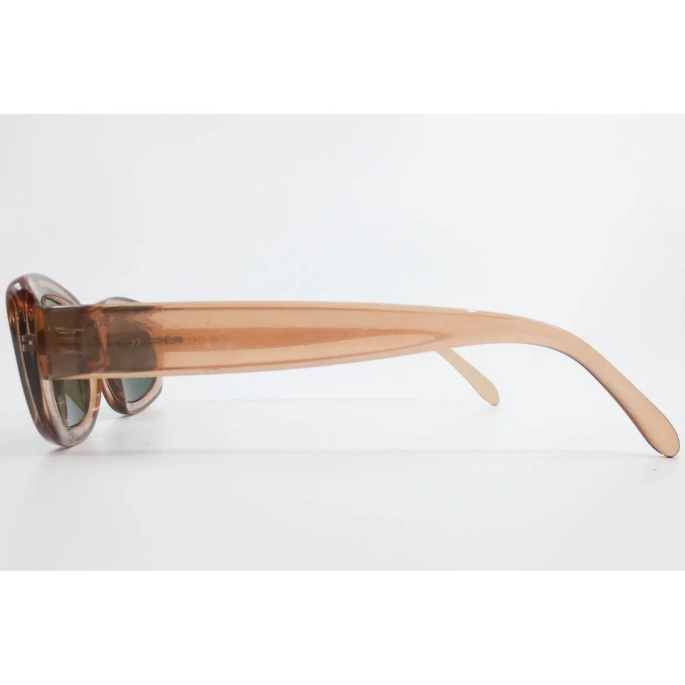 Fratelli Lozza 1041 Sunglasses Peach Amber Rectangle Made in Italy Vintage 09F